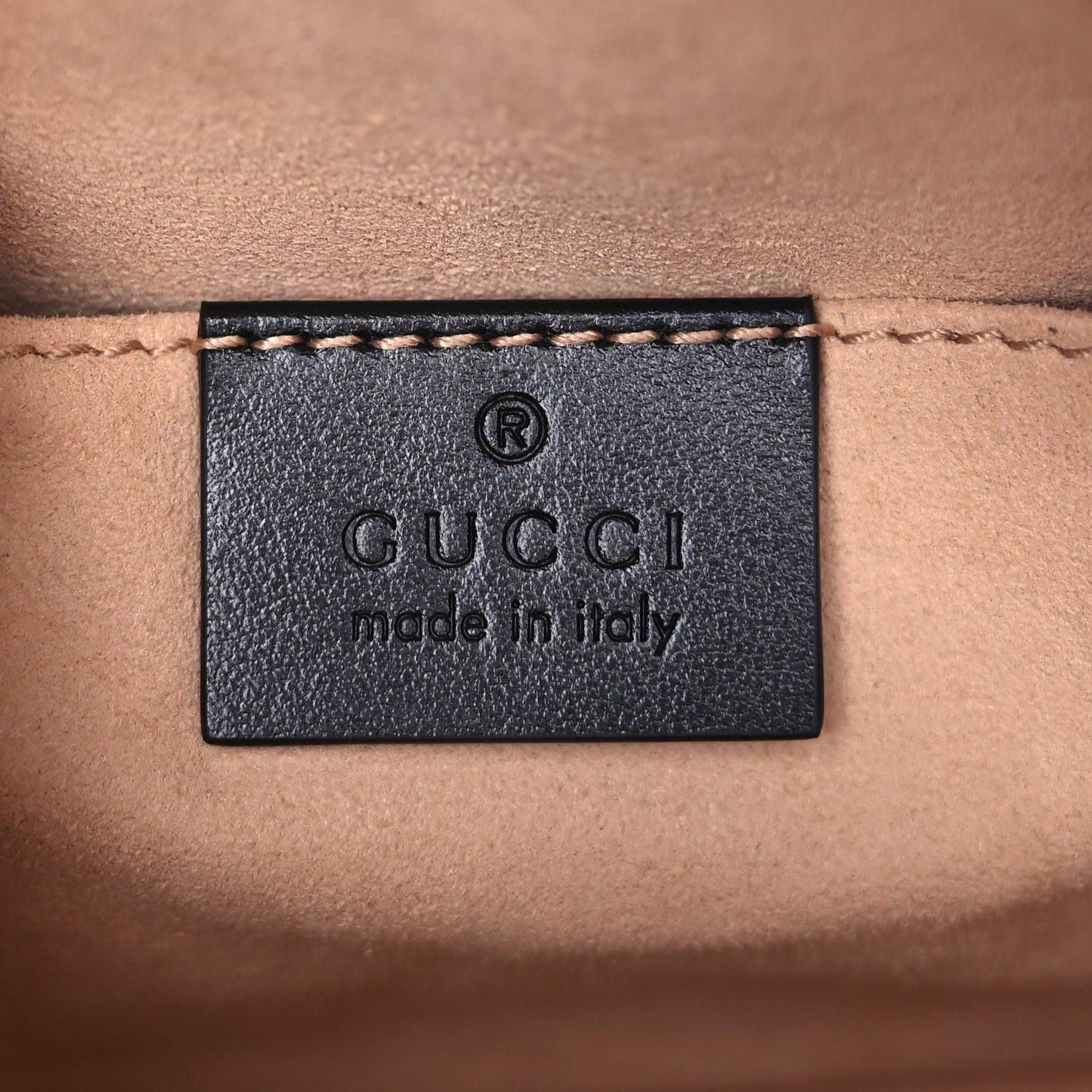 Gucci Calfskin Matelasse Mini GG Marmont Chain Shoulder Bag  Black 5 of 7