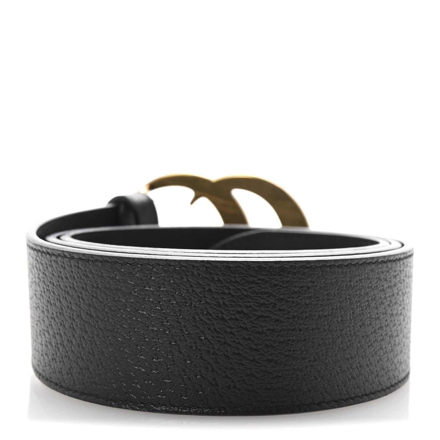 Textured Calfskin Double G 40mm Belt 85 34 Black