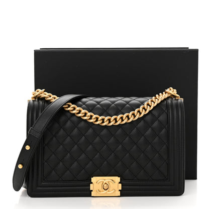 Chanel Calfskin Quilted New Medium Boy Flap Black 11 of 11