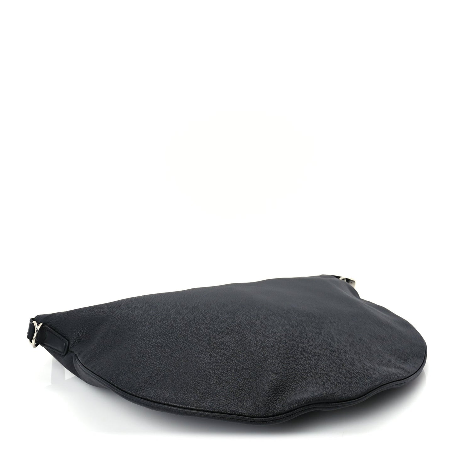 Grained Calfskin Large B Shoulder Bag Black