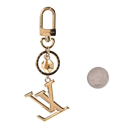Louis Vuitton LV Facettes Bag Charm Key Holder Gold 2 of 4