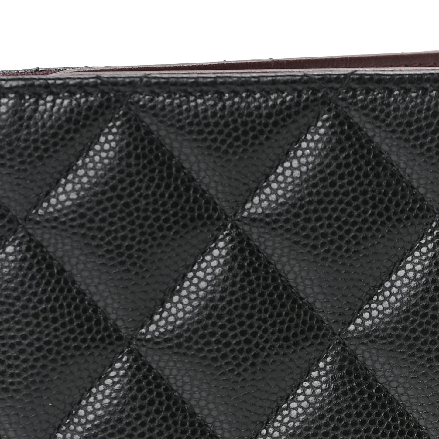 Caviar Quilted Passport Holder  Black