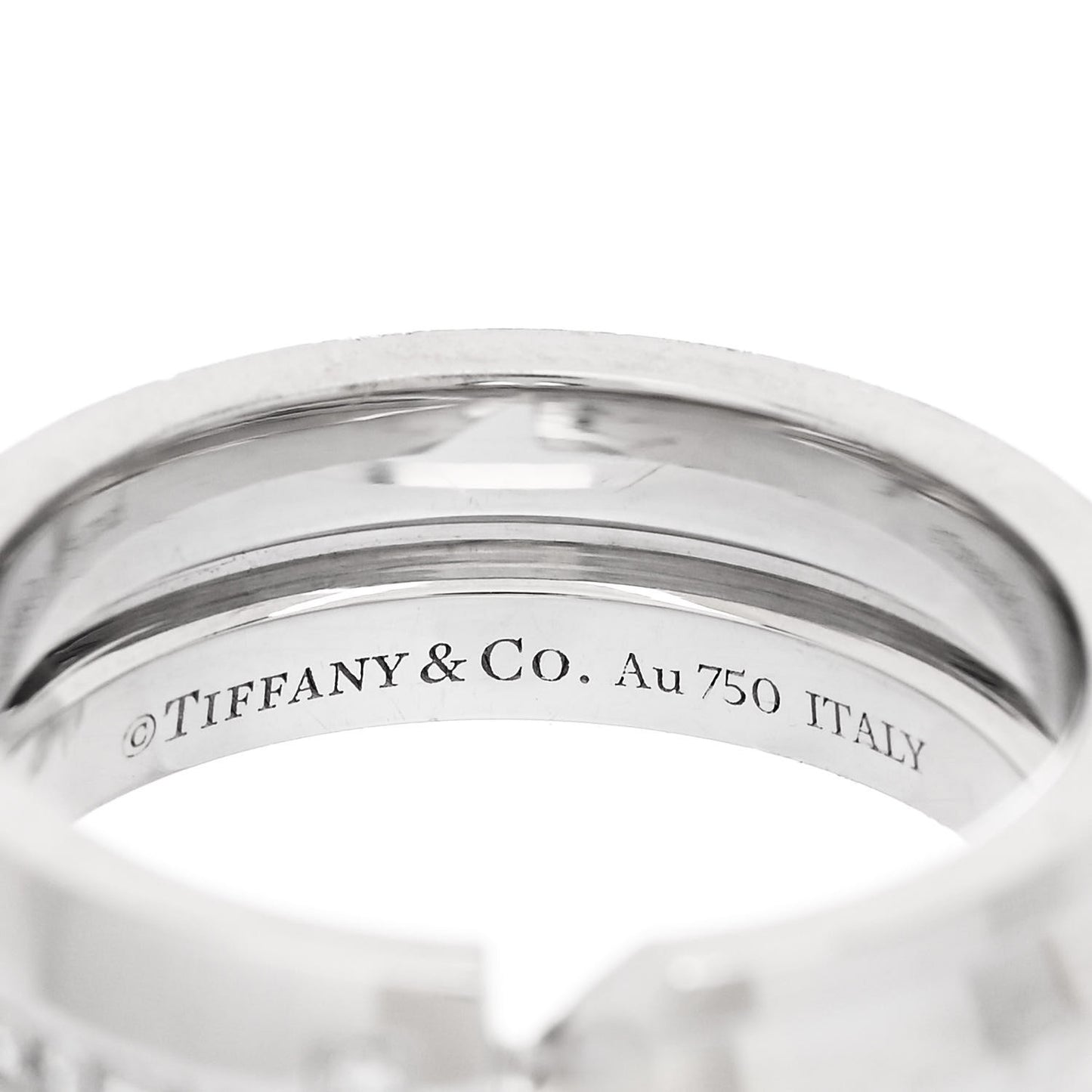 18K White Gold Diamond Modern Keys Ring 46 3.75