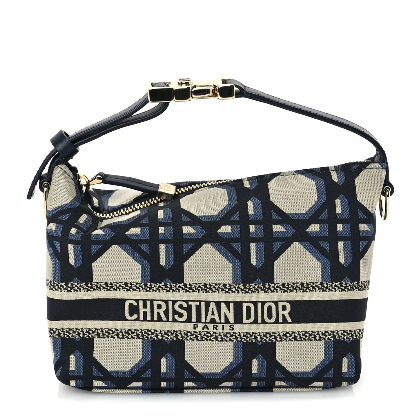 Technical Fabric Macrocannage DiorTravel Nomad Pouch  Beige Blue