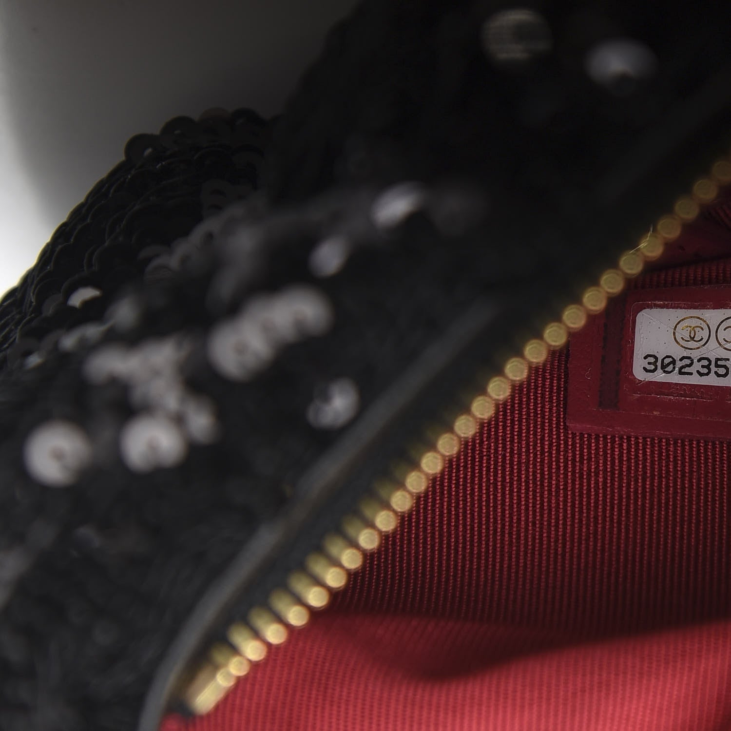 Chanel Sequins Quilted Large Chanel 19 Pouch Black 7 of 9