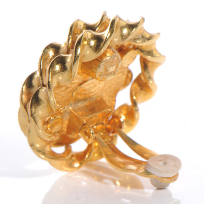 Chanel Pearl Clip On Earrings Gold 3 of 5