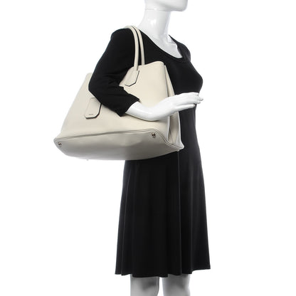 Prada City Calf Large Double Bag Talco 2 of 9