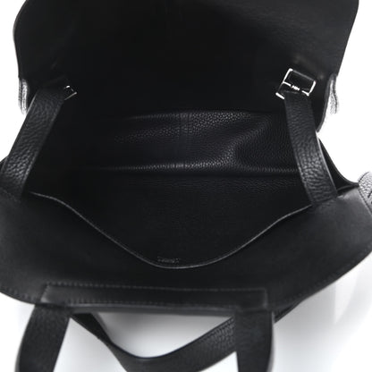 Hermes Taurillon Clemence Halzan 31 GM Black 7 of 17