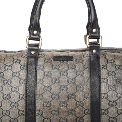 Gucci Metallic Monogram Canvas Medium Joy Boston Black 10 of 10