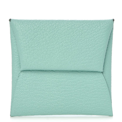Hermes Chevre Mysore Bastia Coin Purse Aqua 1 of 8