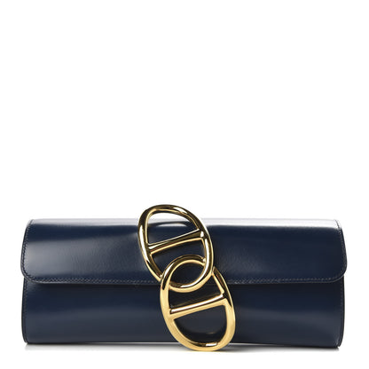 Hermes Box Egee Clutch Bleu De Prusse 1 of 9