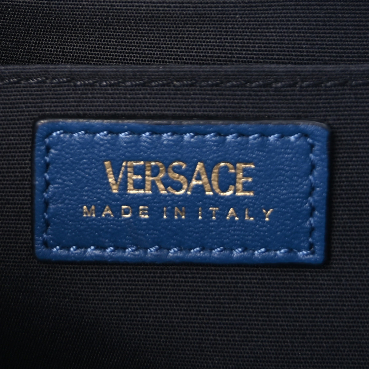 Versace Denim Quilted La Medusa Small Shoulder Bag Blue 5 of 8