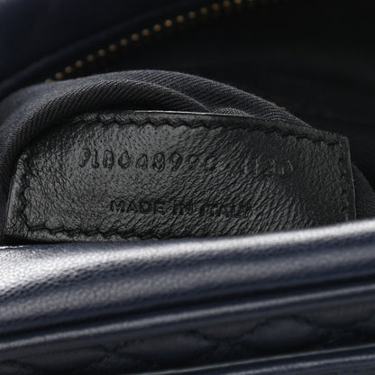 Saint Laurent Lambskin Quilted Victoire Camera Bag Deep Marine 7 of 11