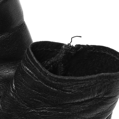 Chanel Suede Lambskin Fingerless CC Gloves 8.5 Black 5 of 5