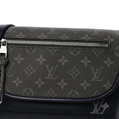 Louis Vuitton Grained Calfskin Monogram Pulse Messenger Khaki Black 6 of 8