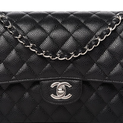 Chanel Caviar Quilted Medium Double Flap Black 10 of 11
