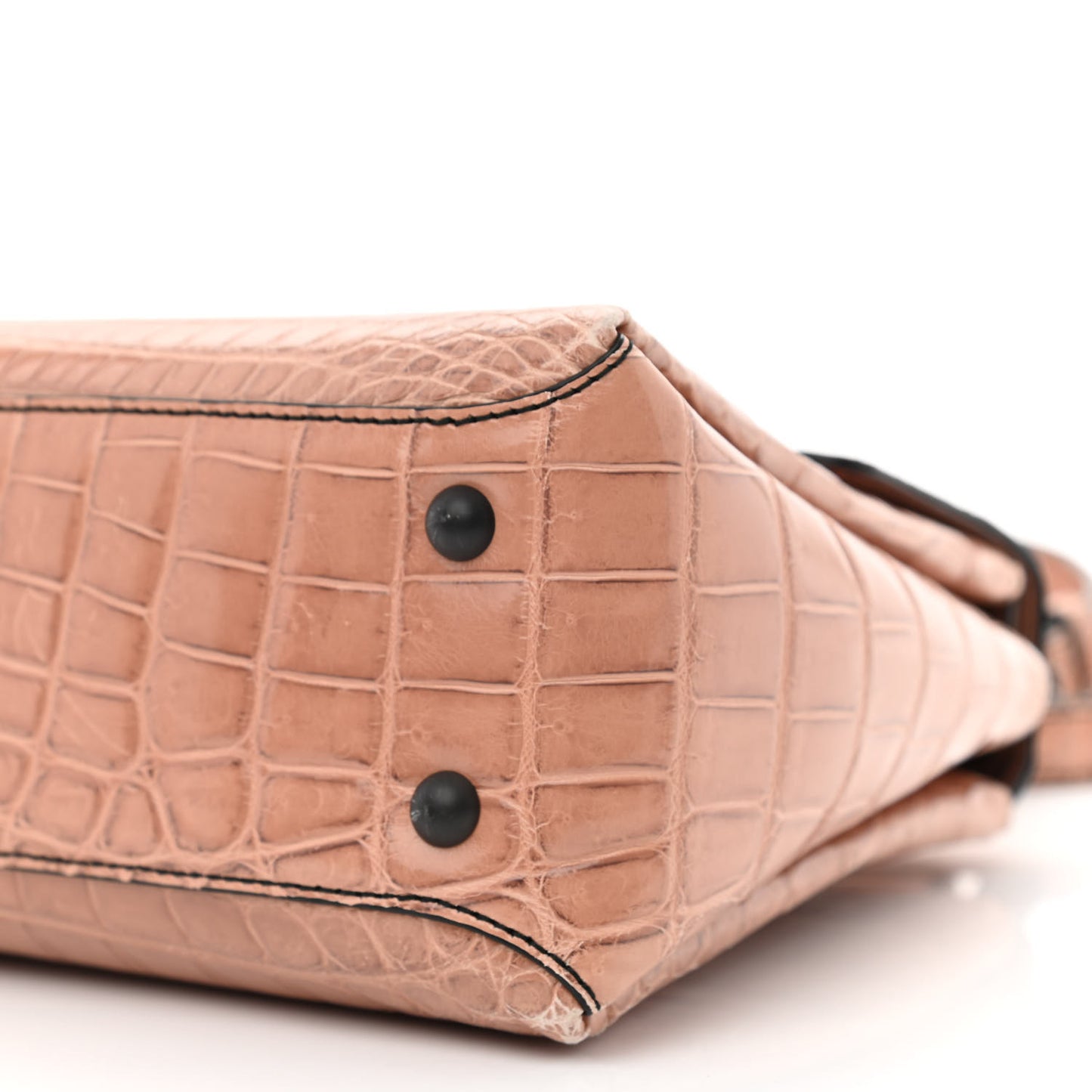 Crocodile Small Piazza Bag Light Pink