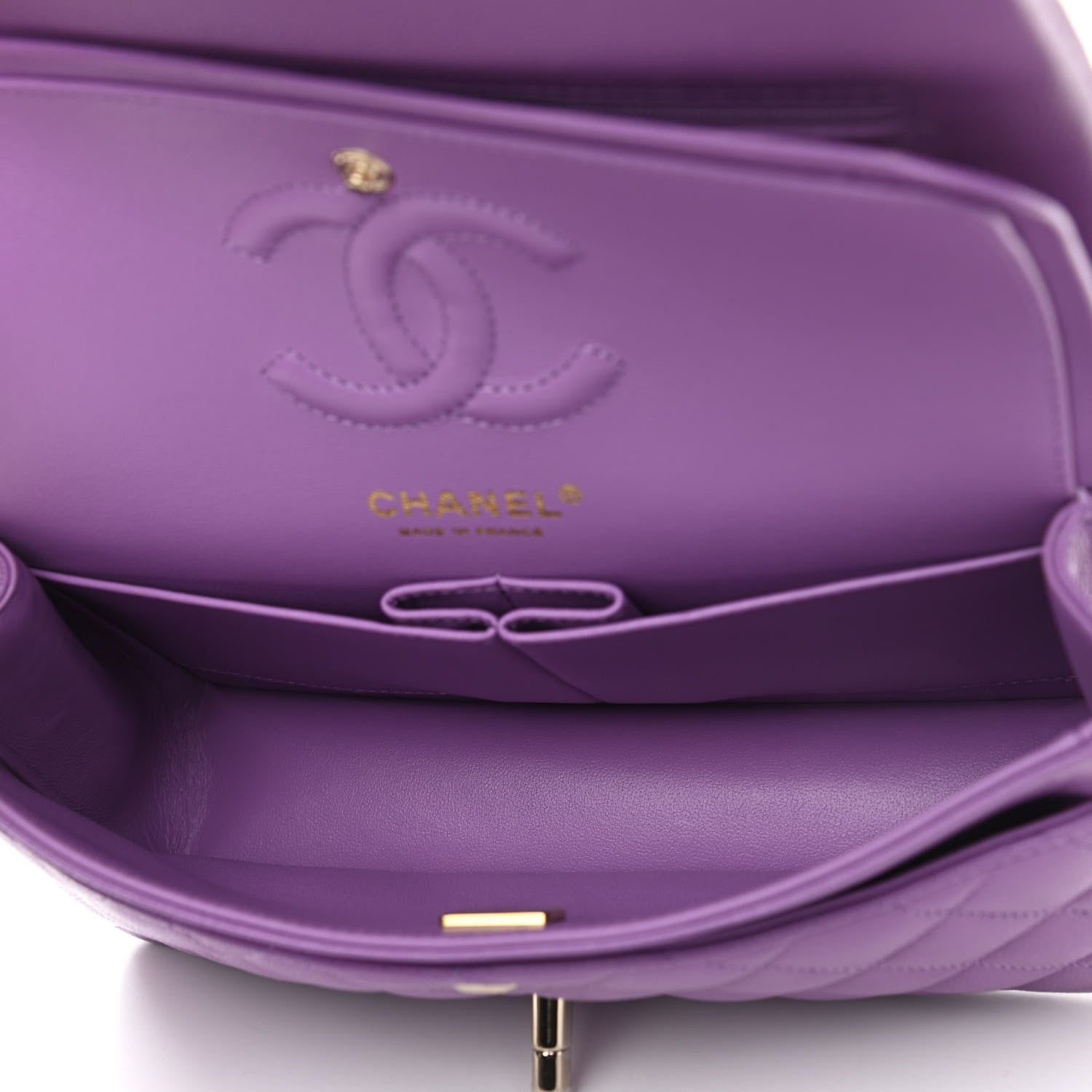 Chanel Caviar Quilted Small Double Flap Purple 5 of 11