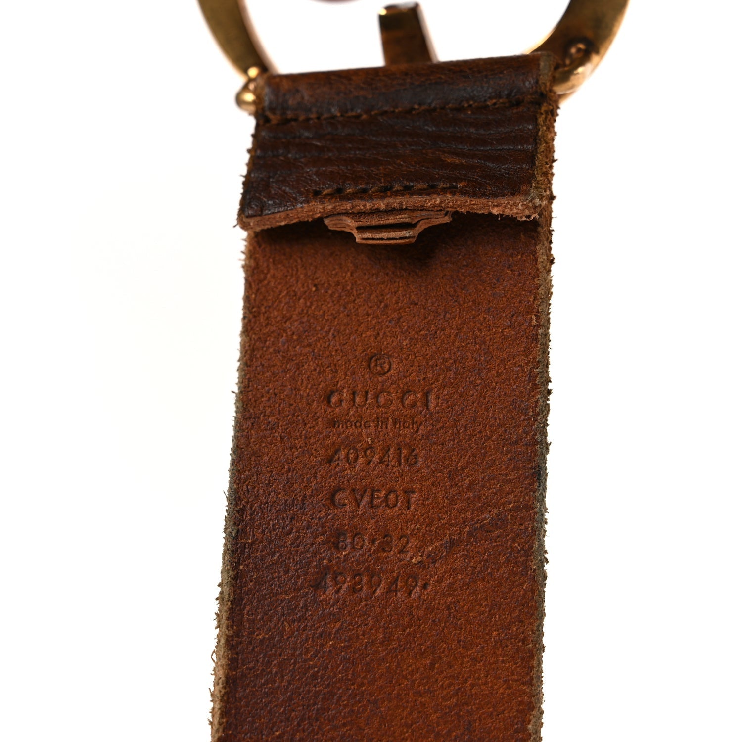Gucci Faded Calfskin Double G 40mm Belt 80 32 Cuir 5 of 5
