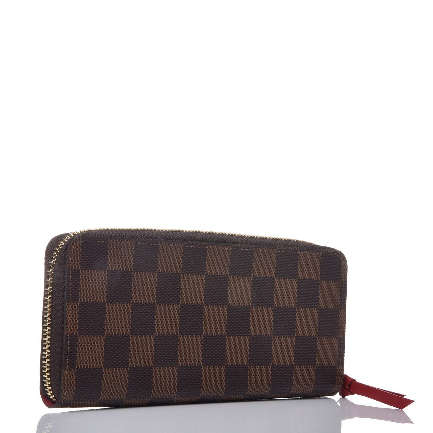 Damier Ebene Clemence Wallet Cherry