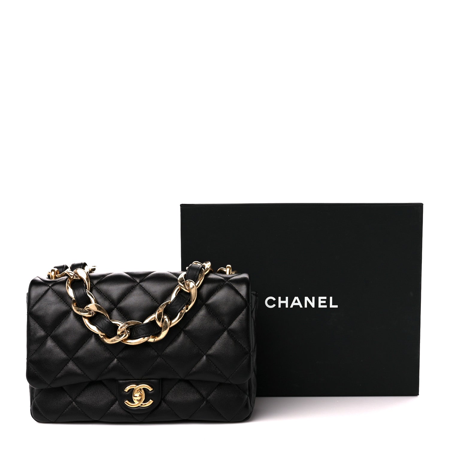 Chanel Lambskin Quilted Large CC Funky Town Flap Black 3 of 12