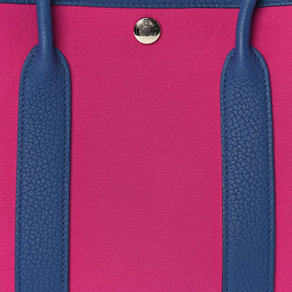 Hermes Toile Officier Negonda Garden Party Tote 30 TPM Magnolia Bleu Agate 6 of 8