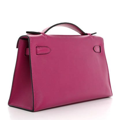 Hermes Swift Kelly Pochette Clutch Rose Pourpre 3 of 9