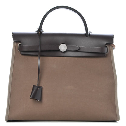 Hermes Vache Hunter Toile Herbag Zip 31 PM Etoupe Ebene 1 of 16