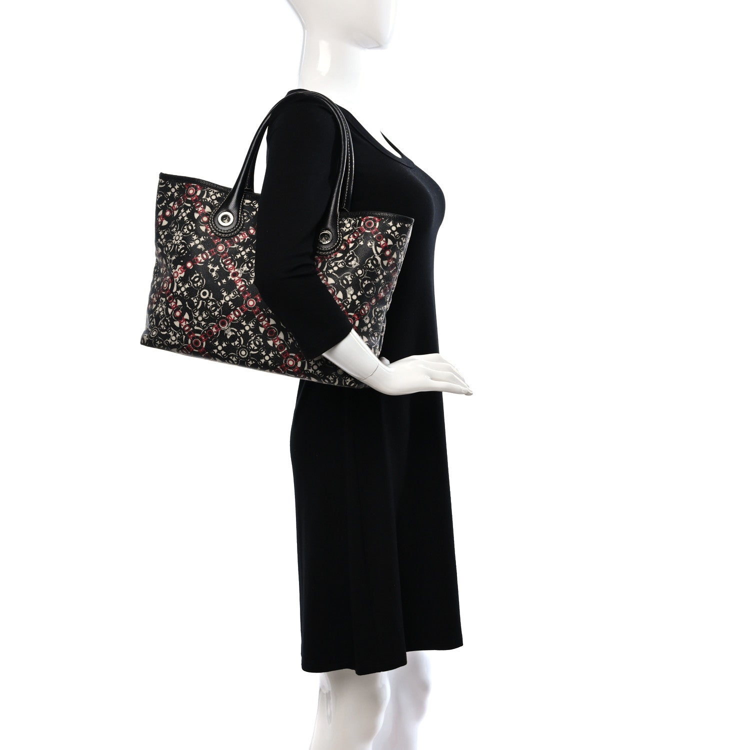 Chanel Coated Canvas Coco Small Tote Black 2 of 10