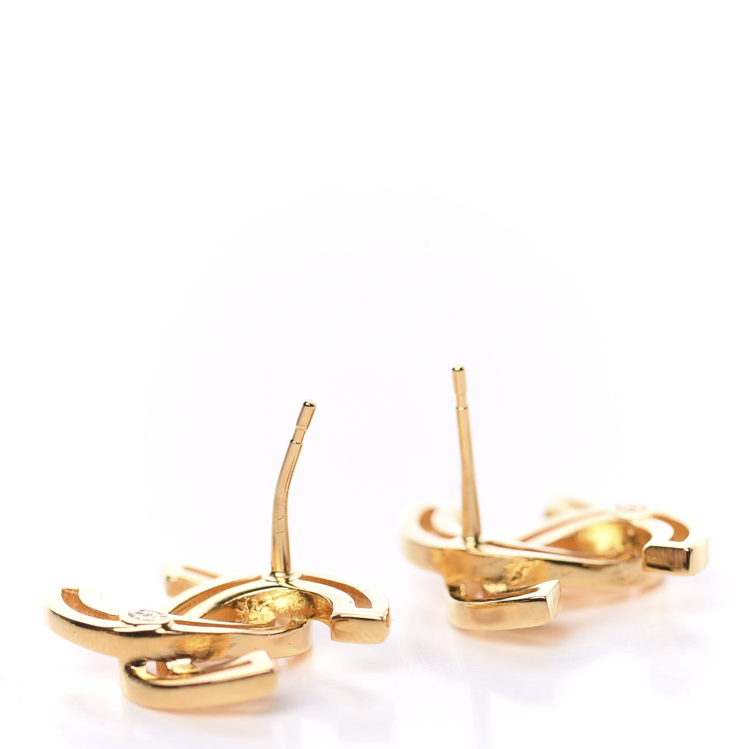 Chanel Metal Obazine CC Earrings Gold 4 of 6