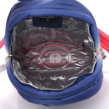 Chanel Nylon Embossed Small Doudoune Backpack Pink Blue White 5 of 9