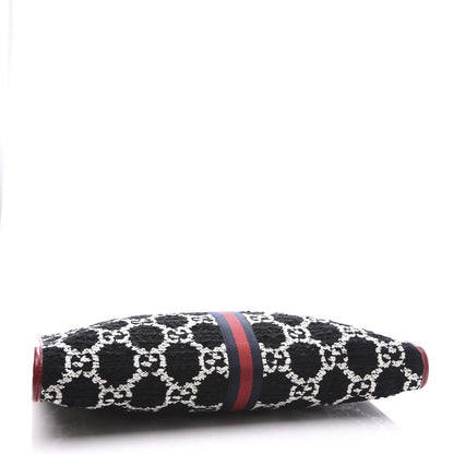 Gucci Tweed GG Monogram Large Rajah Chain Tote Romantic Cherry Black White 7 of 12