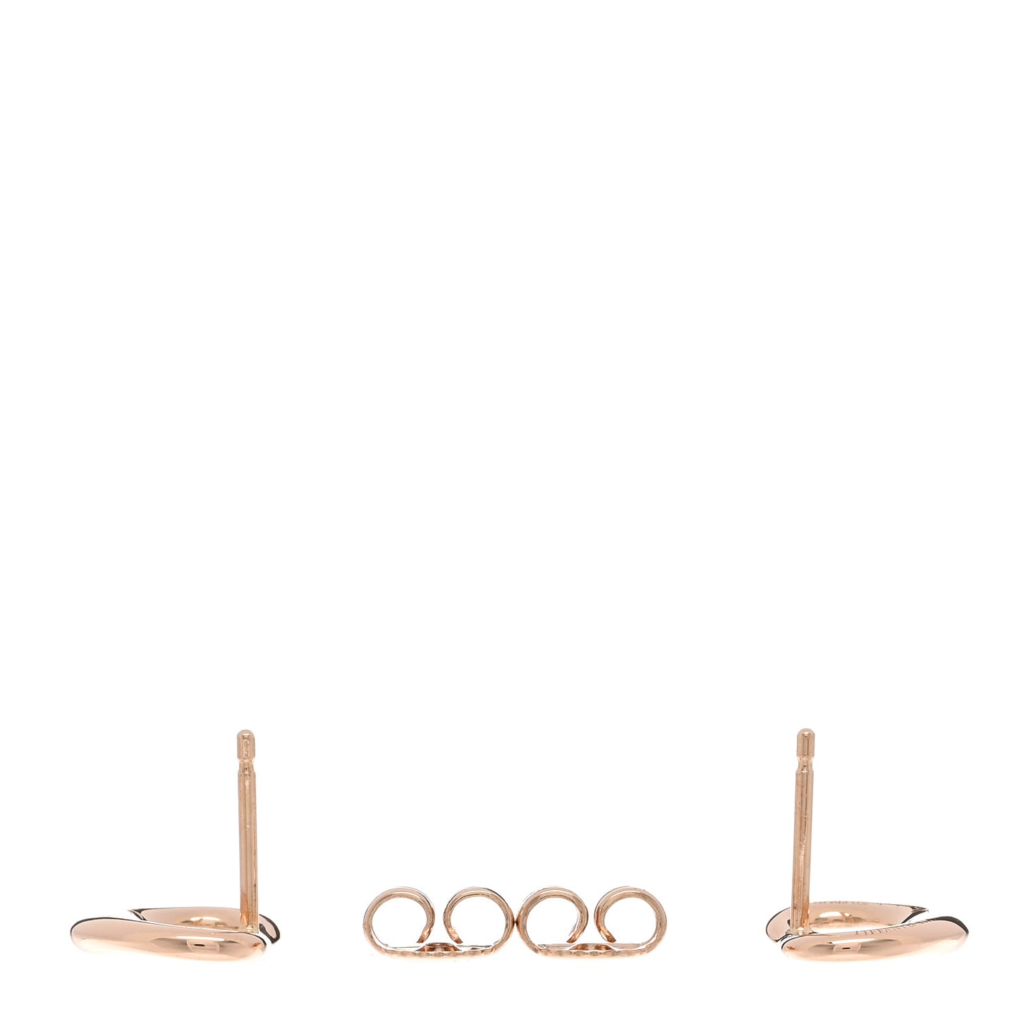 18K Rose Gold 11mm Elsa Peretti Open Heart Earrings