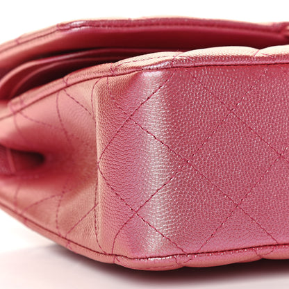 Chanel Iridescent Caviar Quilted Medium Double Flap Pink 9 of 11