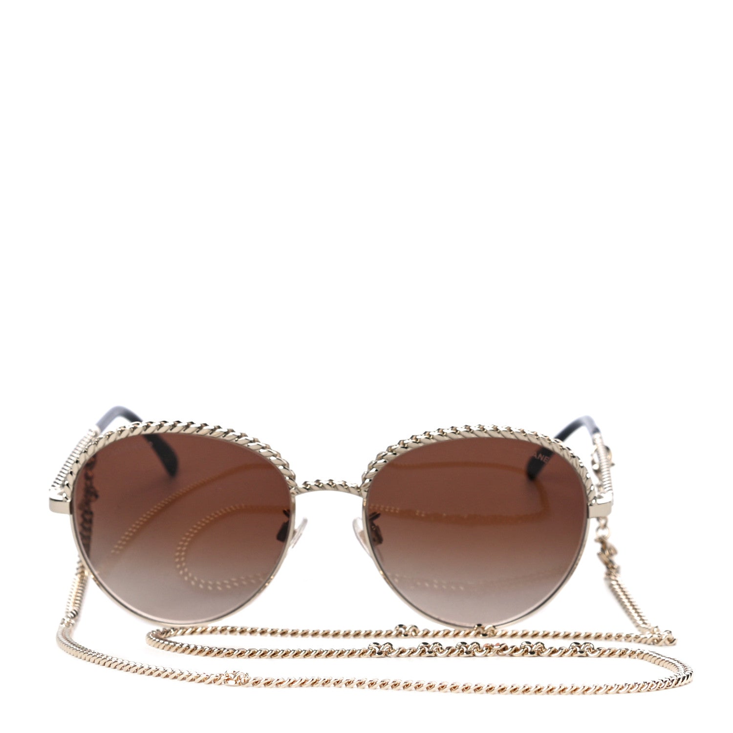 Chanel Chain Pantos Sunglasses 4242 Gold Brown 5 of 8