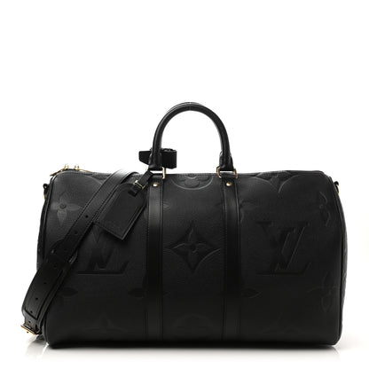 Louis Vuitton Empreinte Monogram Giant Keepall Bandouliere 45 Black 1 of 9