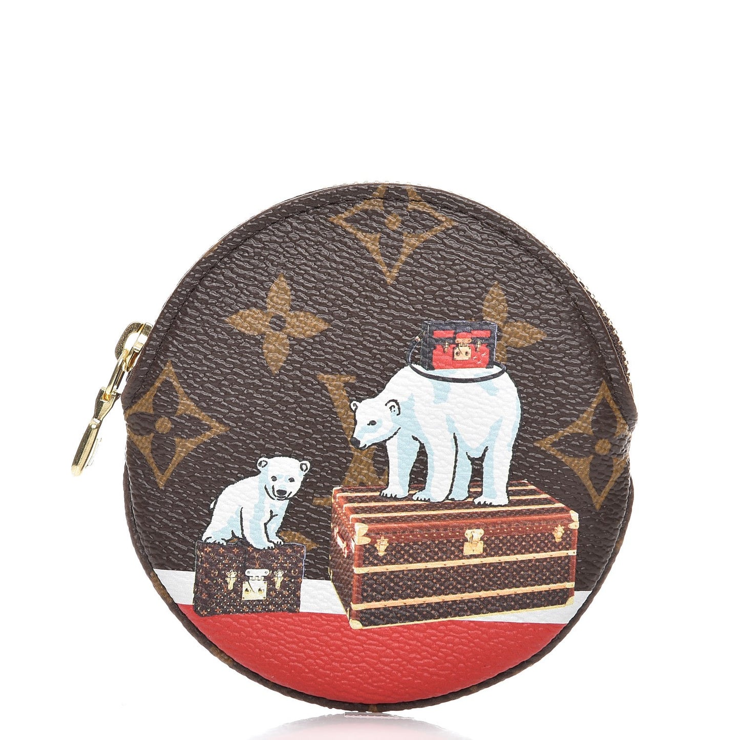 Monogram 2017 Christmas Animation Round Coin Purse