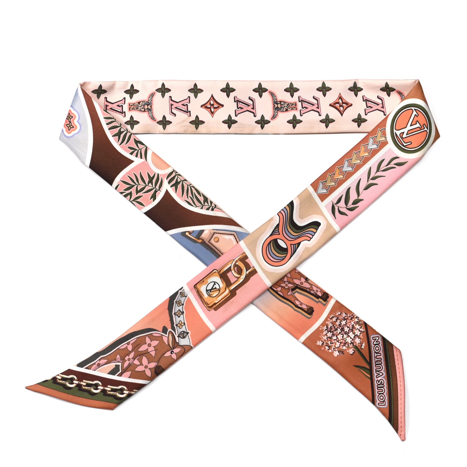 Louis Vuitton Silk Astro Taurus BB Bandeau Beige 1 of 4