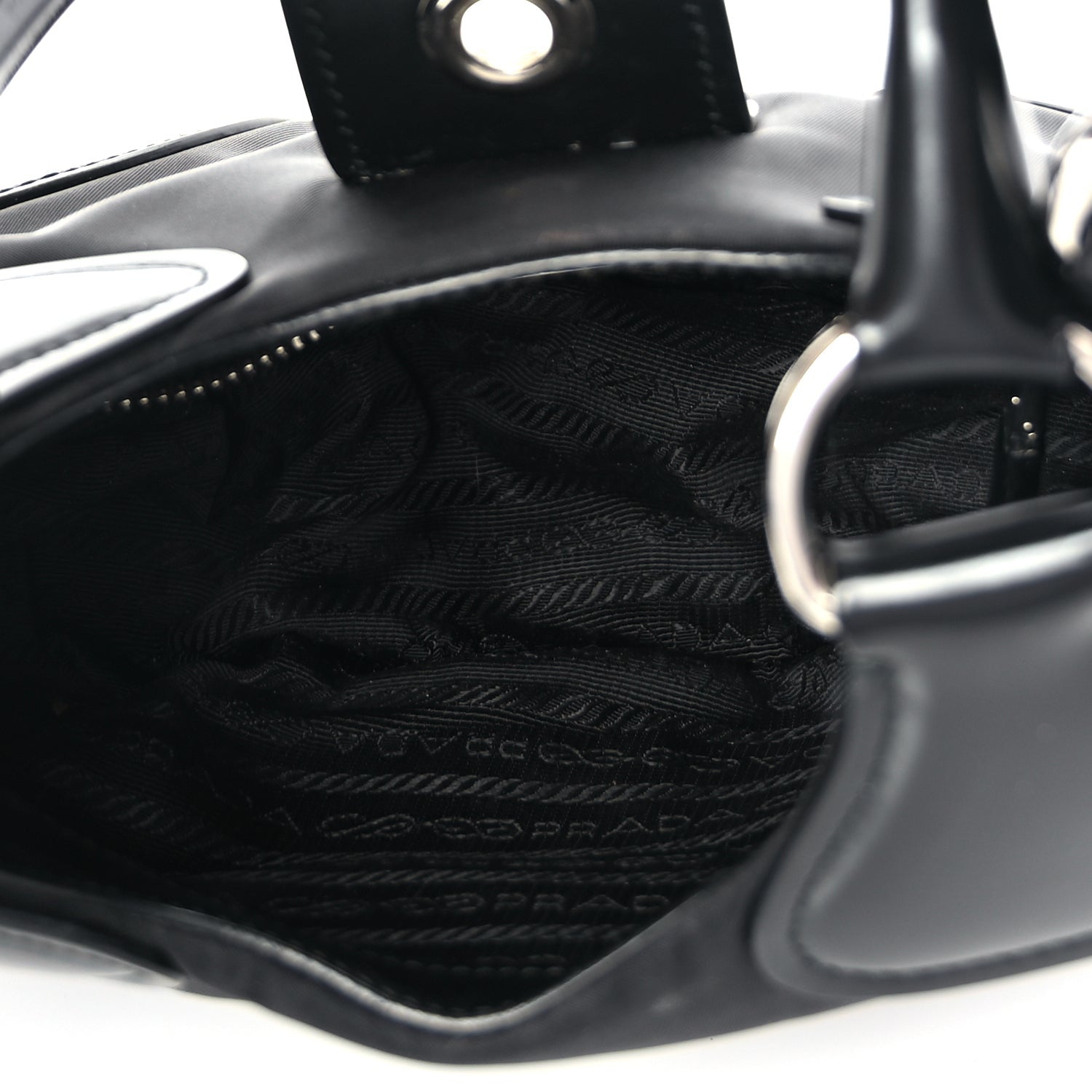Prada Nappa Soft Padded Re-Edition 2002 Moon Bag Black 4 of 8