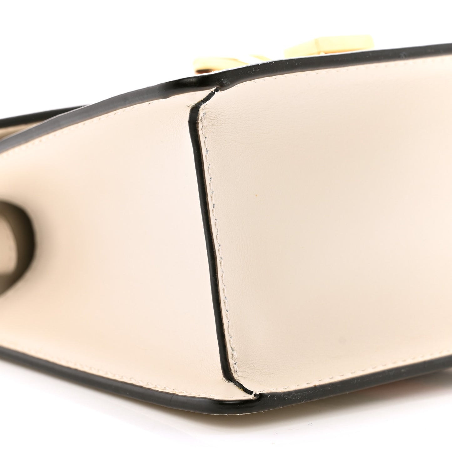 Calfskin Mini Sylvie Top Handle Bag White