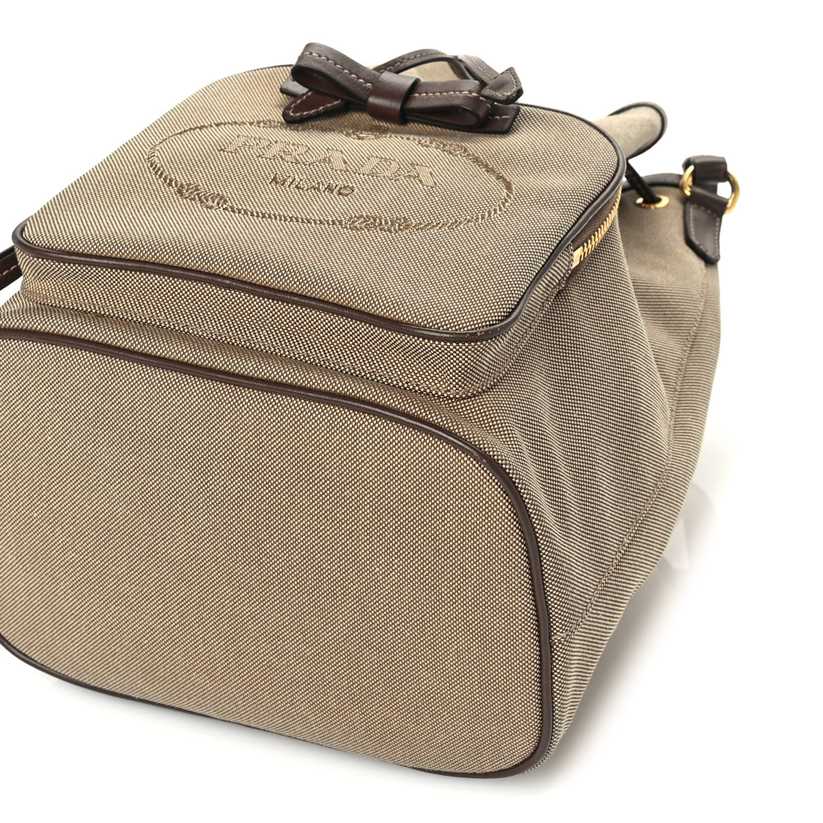 Jacquard Logo Mini Bucket Crossbody Bag Corda Bruciato