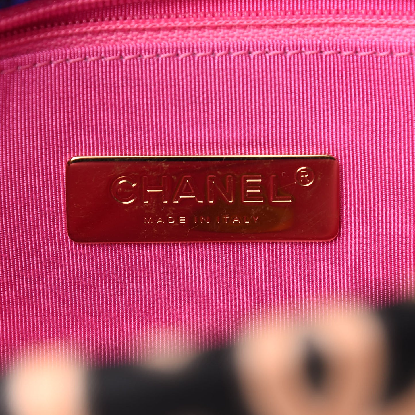 Fabric Printed Medium Chanel 19 Flap Black Multicolor