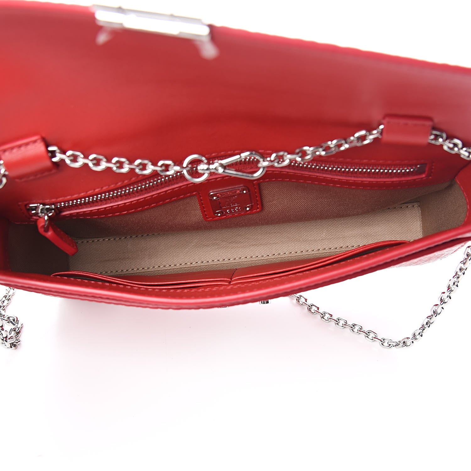 MCM Visetos Monogram Medium Millie Crossbody Bag Ruby Red 5 of 10