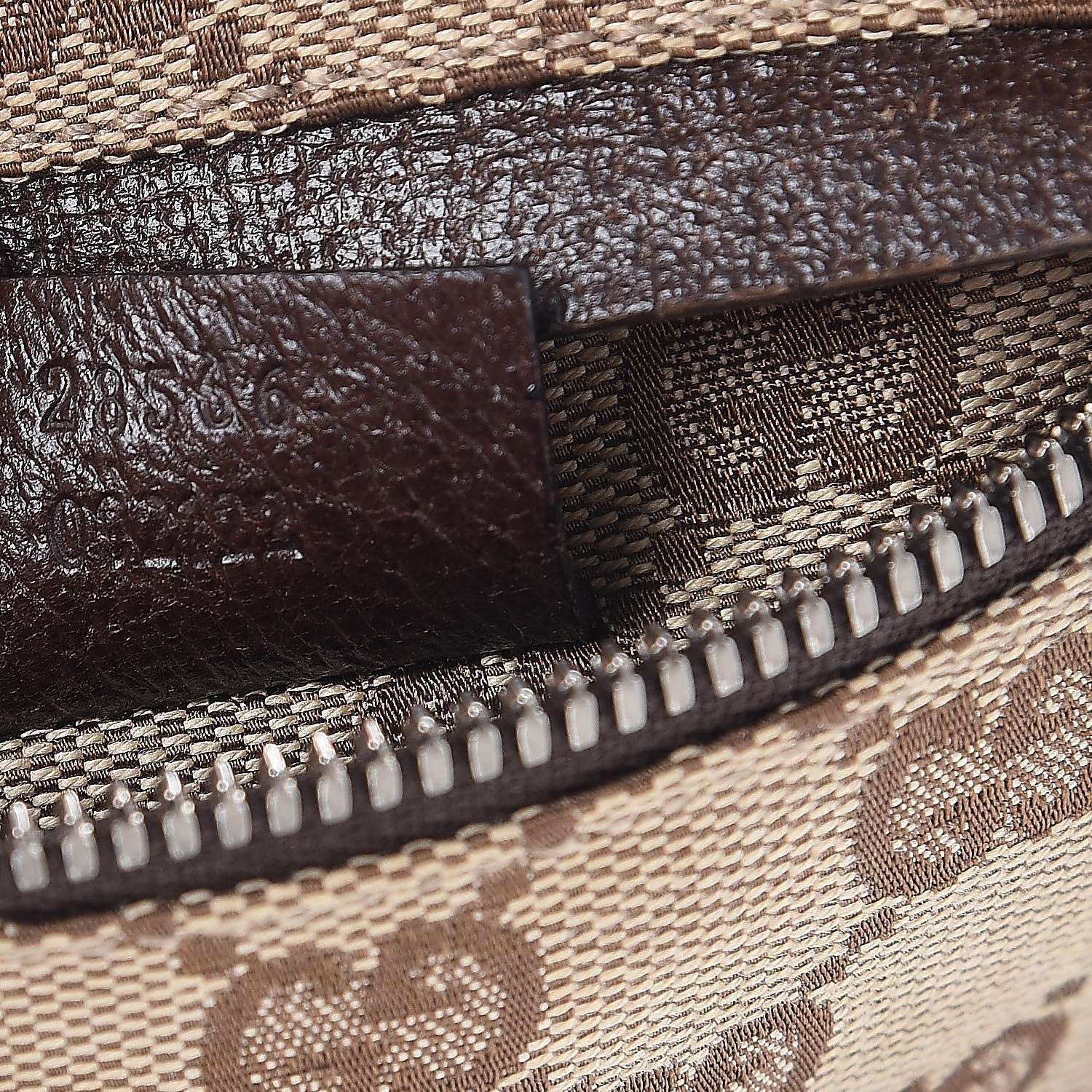 Gucci GG Monogram Double Pocket Belt Bag Dark Brown 7 of 9