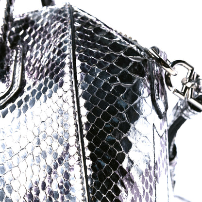 Givenchy Metallic Laminated Python Mini Antigona Silver 7 of 7
