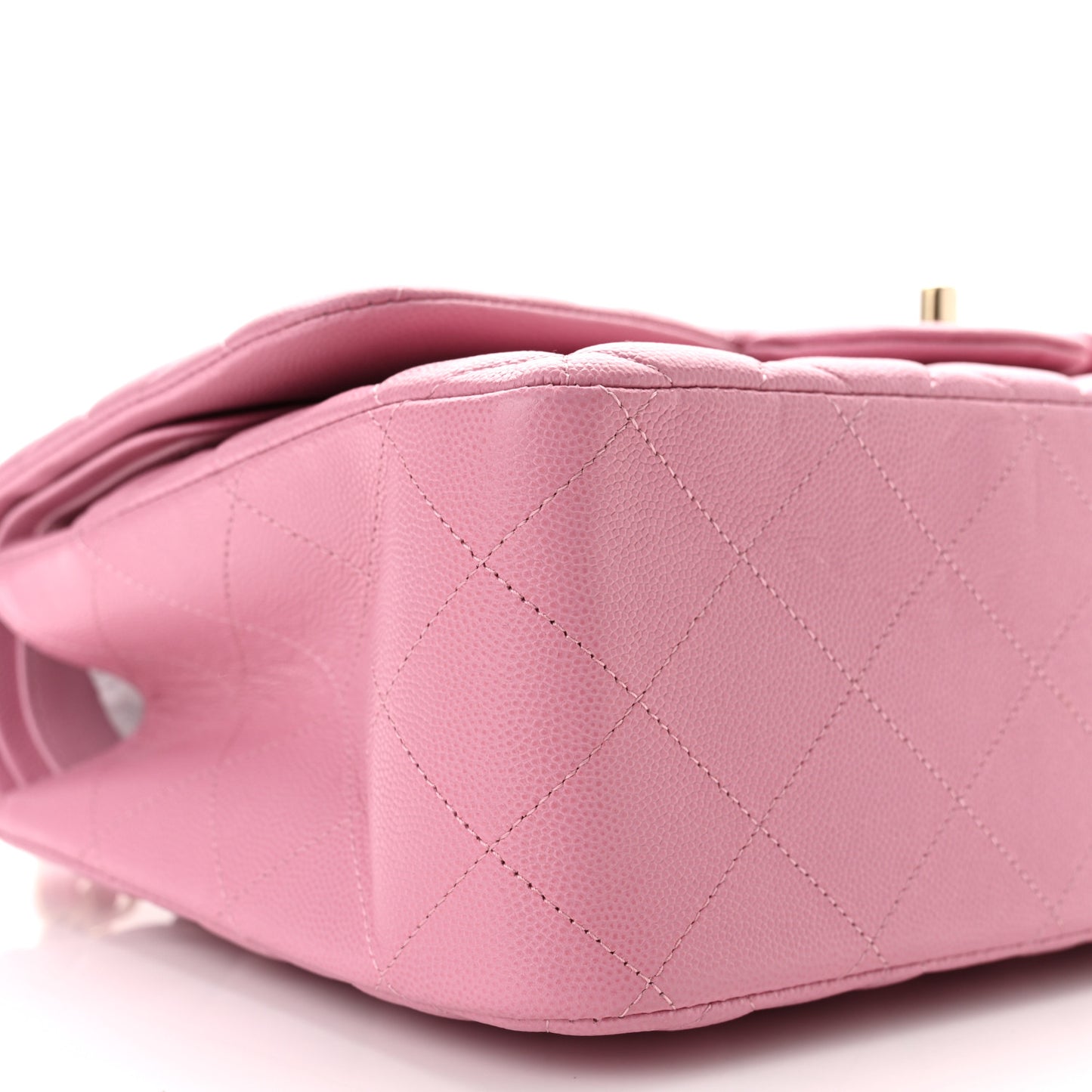 Caviar Quilted Jumbo Double Flap Pink