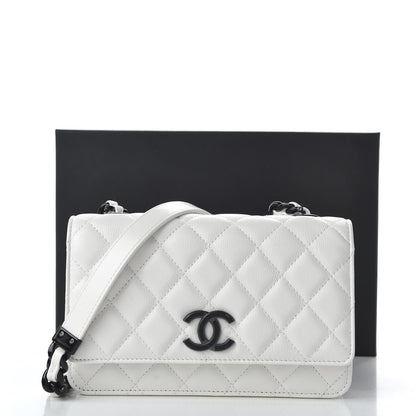 Chanel Caviar Quilted My Everything Wallet On Chain WOC White 11 of 11