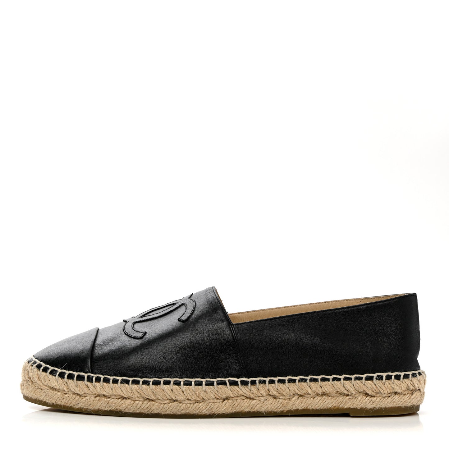 Lambskin CC Espadrilles 40 Black