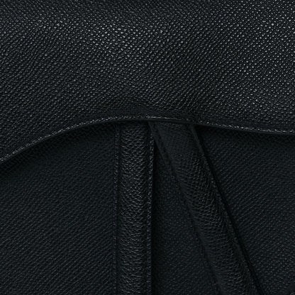 Christian Dior Grained Calfskin Saddle Bag Black 7 of 9