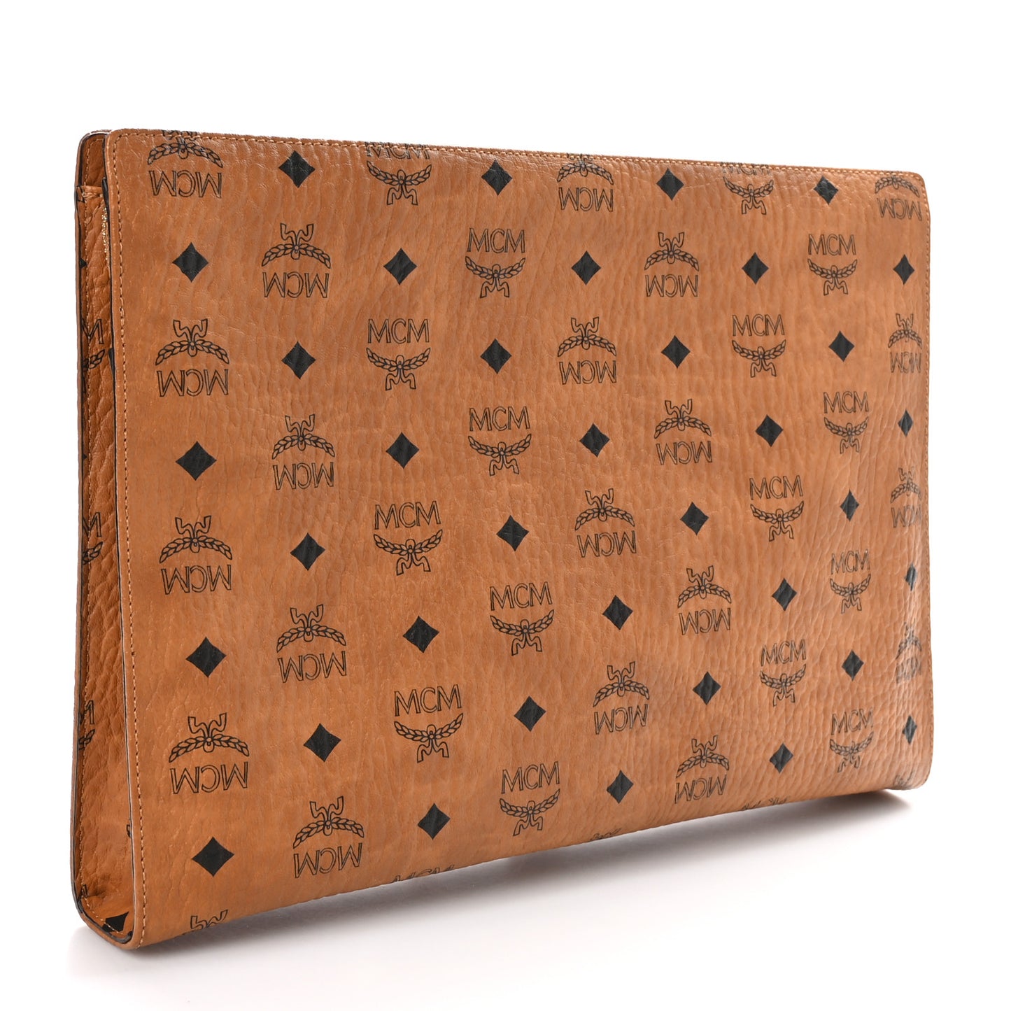 Visetos Large Zip Pouch Cognac